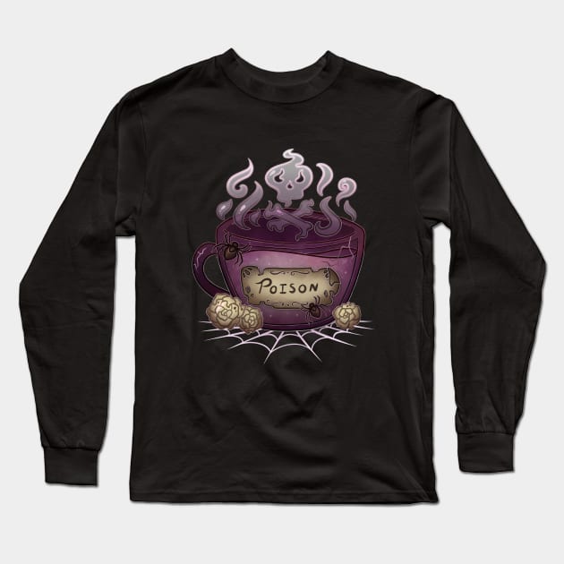 Poison Potion Teacup Long Sleeve T-Shirt by heysoleilart